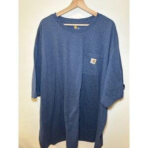 Carhartt Men's Pocket T-Shirt Original Fit Blue Size 5XL